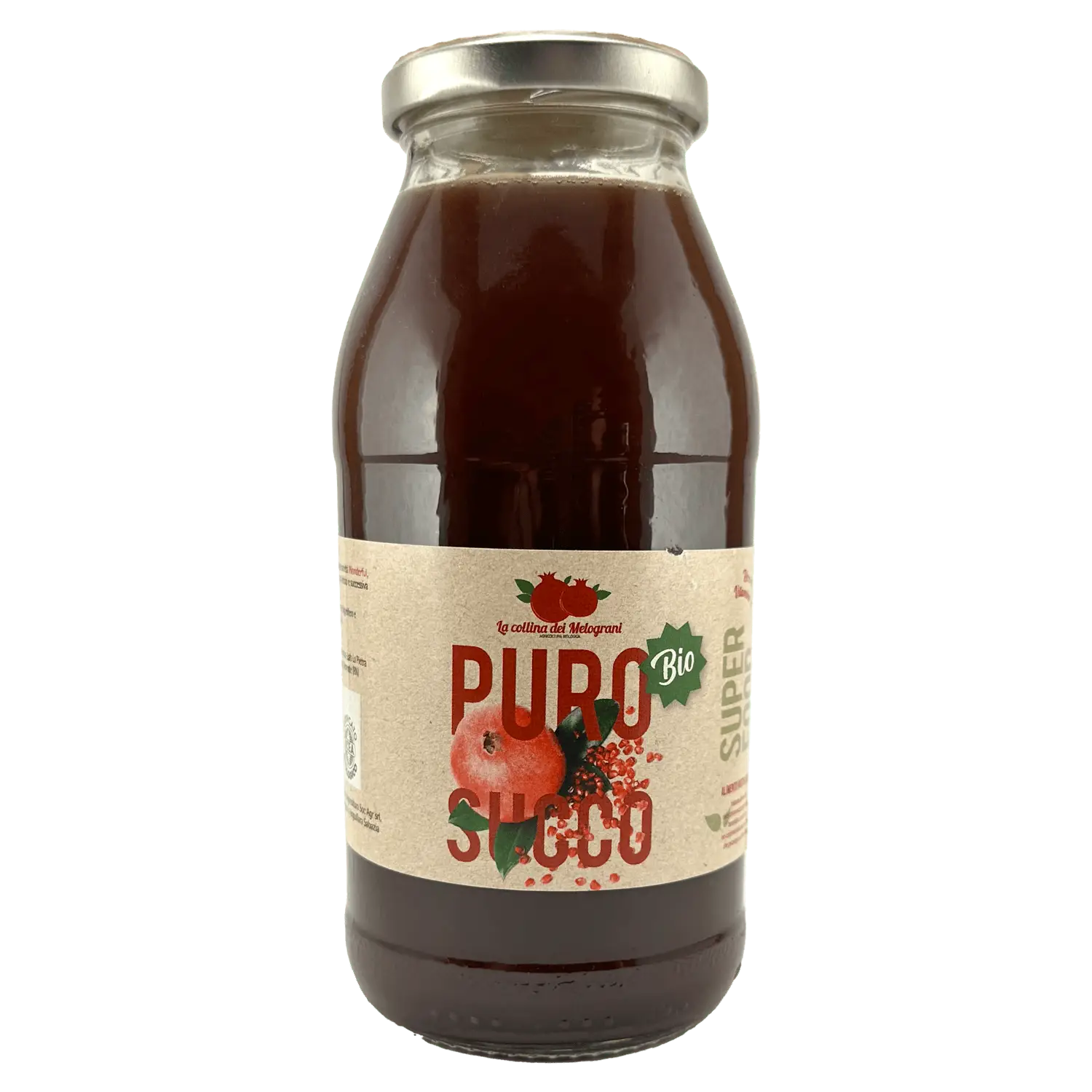 100% Succo di melograno biologico in bottiglia - Box 12 succhi , 500 ml